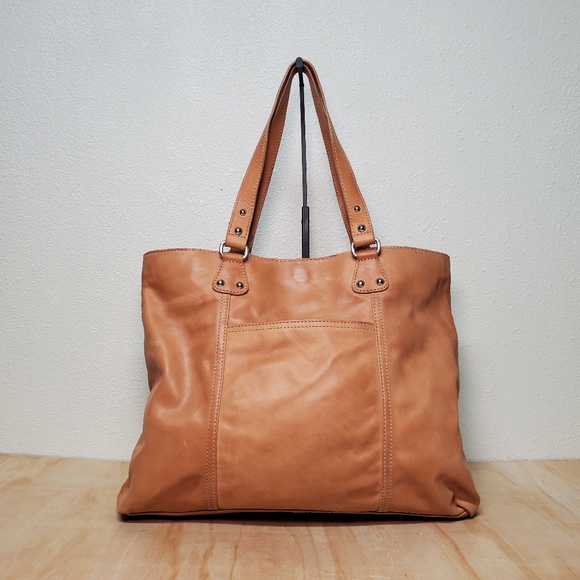 Kate Landry Natural Leather Moto Tote Bag - Picture 3 of 12
